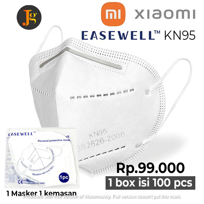 Masker Xiaomi Easewell FFP2 KN95 1 Box isi 100pcs