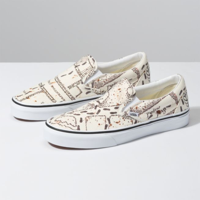 Limited Edition VANS x Harry Potter Marauders Map Classic Slip On Vault  Kids NEW