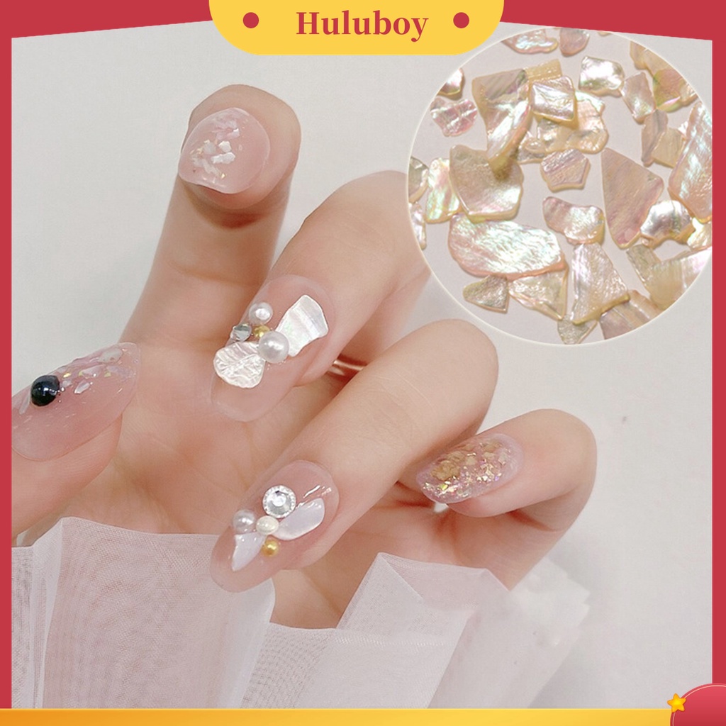 Huluboy Huluboy♡ Ornamen Kerang Abalone Sequin 3D Asimetris Aksesoris Nail Art / Manicure DIY