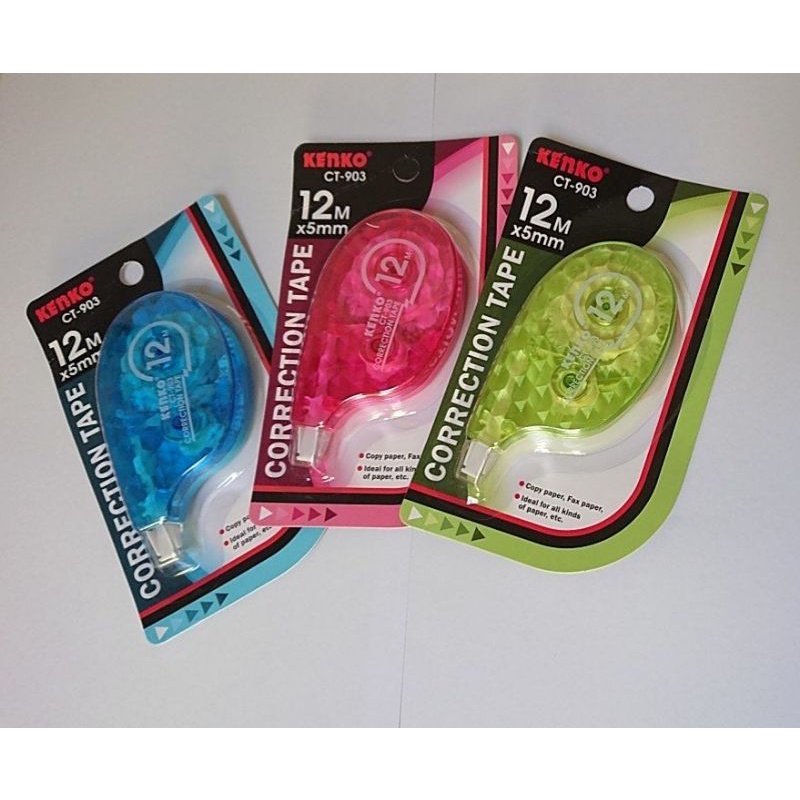 

Kenko CT-903 Tip-X kertas 12 m x 5 mm / Tipe Ex Pita / Pita Koreksi / Correction Tape