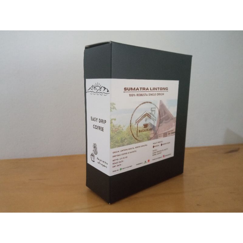 

Bagaskafe - Robusta Lintong Easy Drip Coffee 5 x 12 gram
