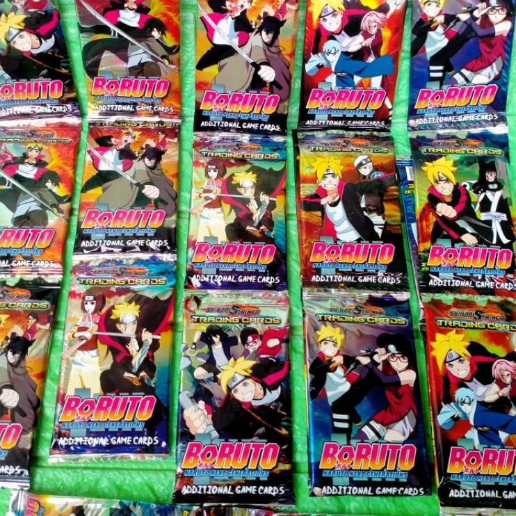 12 SACHET KARTU FOIL BORUTO TRADING CARD GAMES MAINAN オ