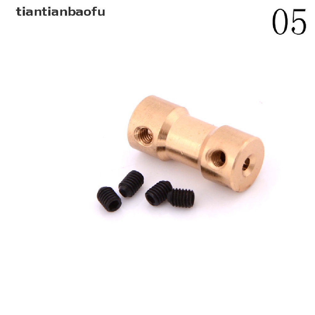 [tiantianbaofu] New 2/3/3.17/4/5mm Motor Copper Shaft Coupling Coupler Connector Sleeve Adapter Boutique