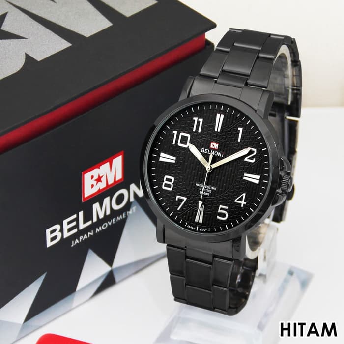 Jam Tangan Pria Rantai Belmont BM 6006 Silver NEW