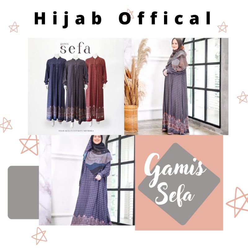 NEWW Gamis Sefa By Hijab Alila, Dress motif Terbaru Alila