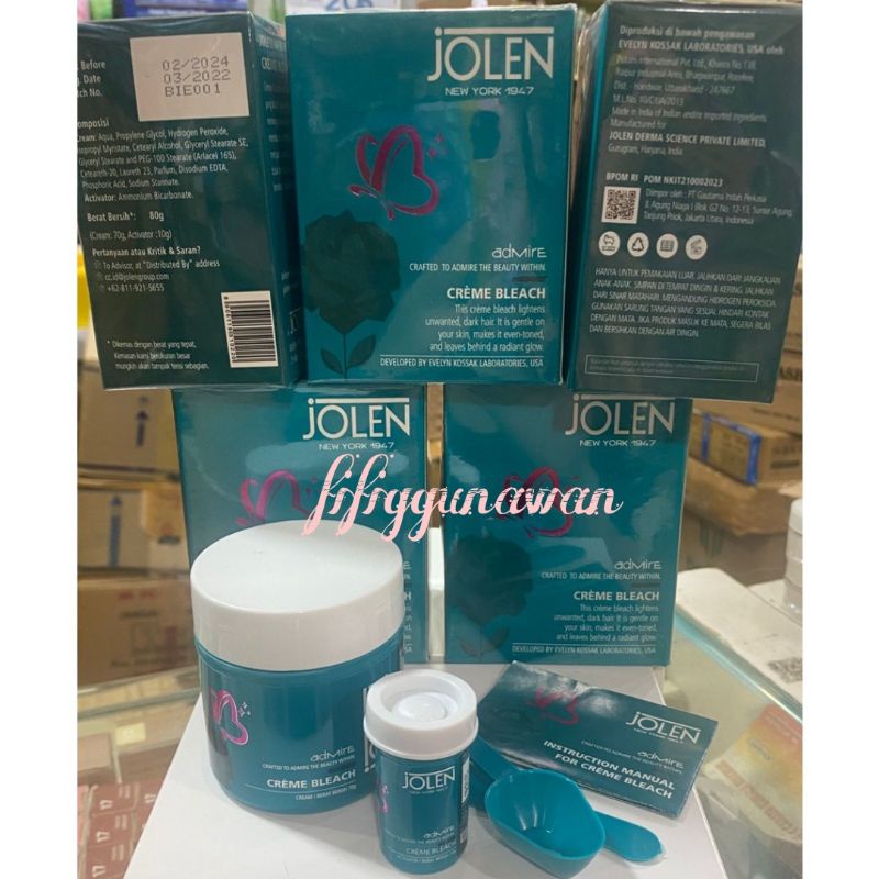 Krim JOLEN NEW YORK Admire Creme Bleach 40gr 80gr 200gr - bleaching badan - lolane whita care creme bleach