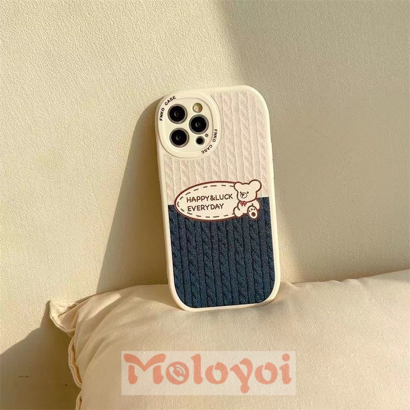 Soft Case TPU Motif Kartun Beruang Untuk iPhone 11 6 6s Plus XR 7 8 Plus 13 12 Pro MAX X SE 2020 XS MAX