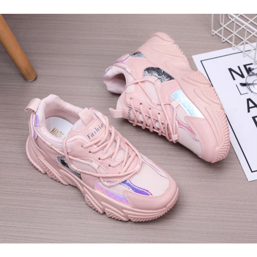 AVANCEID 1887 Sepatu Sneakers Wanita Sekolah Olahraga Sport Pink Putih Import