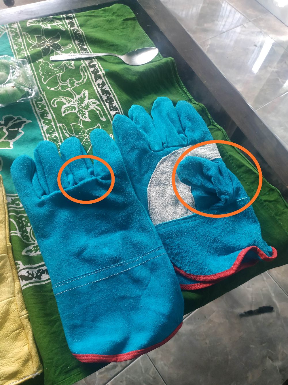 Sarung Tangan Welding Pendek 10inch Kulit Split Sapi / Gloves Safety Las