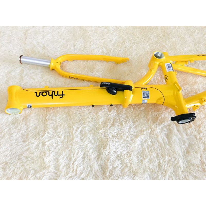 Frame set Fnhon Blast Kuning Yellow Discbrake Db  Disc Brake 20 22 inch Alloy