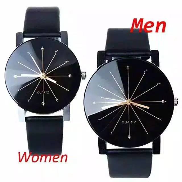 Jam tangan Couple/Pria/Wanita Strap kulit Elegan Quartz