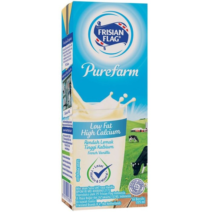 

Frisian Flag Susu Cair Low Fat Vanilla 225Ml