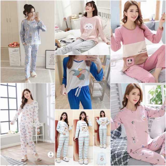 Piyama import katun / baju tidur wanita / piyama pp katun premium import / piyama pp