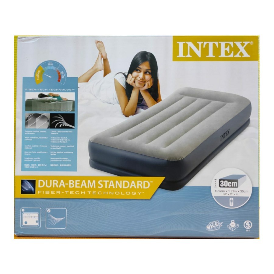 Intex 64116 Kasur Angin Dura-beam Plus FiberTech Electric Pump 99x1.91