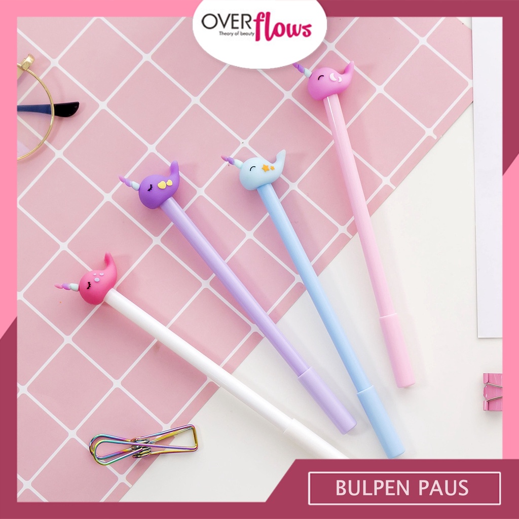 OVERFLOWS.ID Pulpen Paus Unicorn Bulpen Ikan Pena Whale Unicorn Lucu Bulpen Hewan