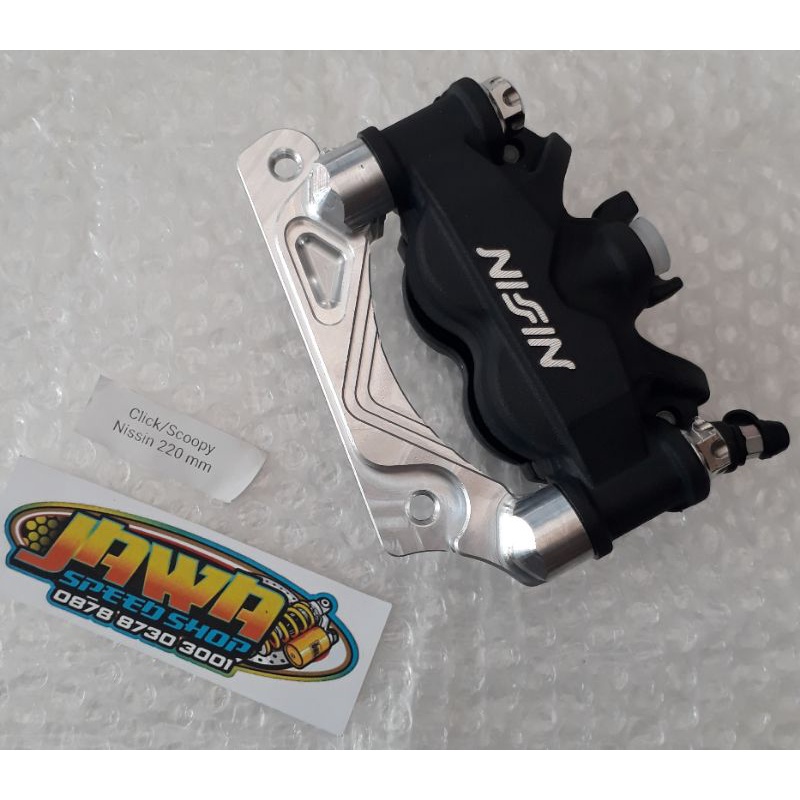 kaliper nissin twin africa 4P ori honda thailand pnp untuk shok standar disc 220mm beat scopy genio 