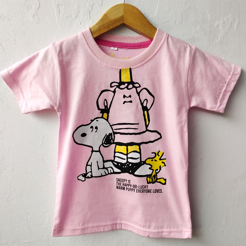 Setelan anak Snoopy pink