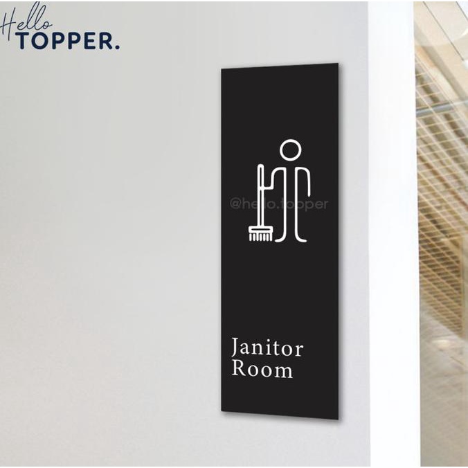 

Sign Board Ruangan Janitor Room Acrylic UV Print Potrait helloto99 Kualitas Baik