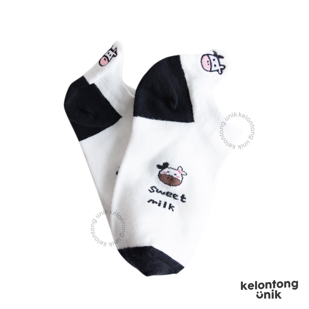 SAPI POLOS - Kaos Kaki Pendek Semata Kaki/ Kaos Kaki Ankle Dewasa Wanita-KWMV-003
