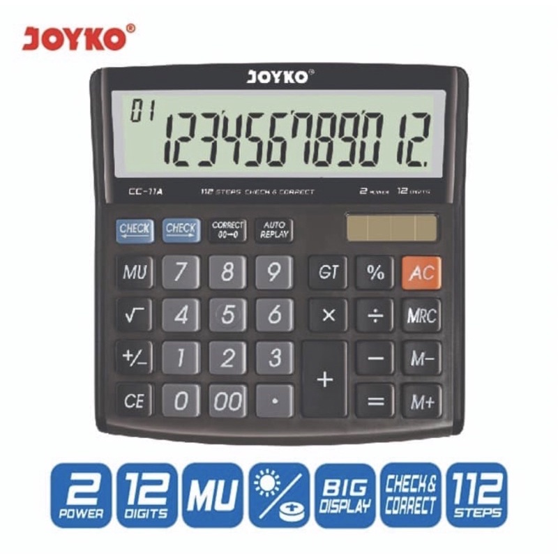 

KALKULATOR MEREK JOYKO CC-11A 12 DIGITS