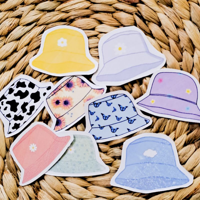

bucket hat sticker deco aesthetic for journaling