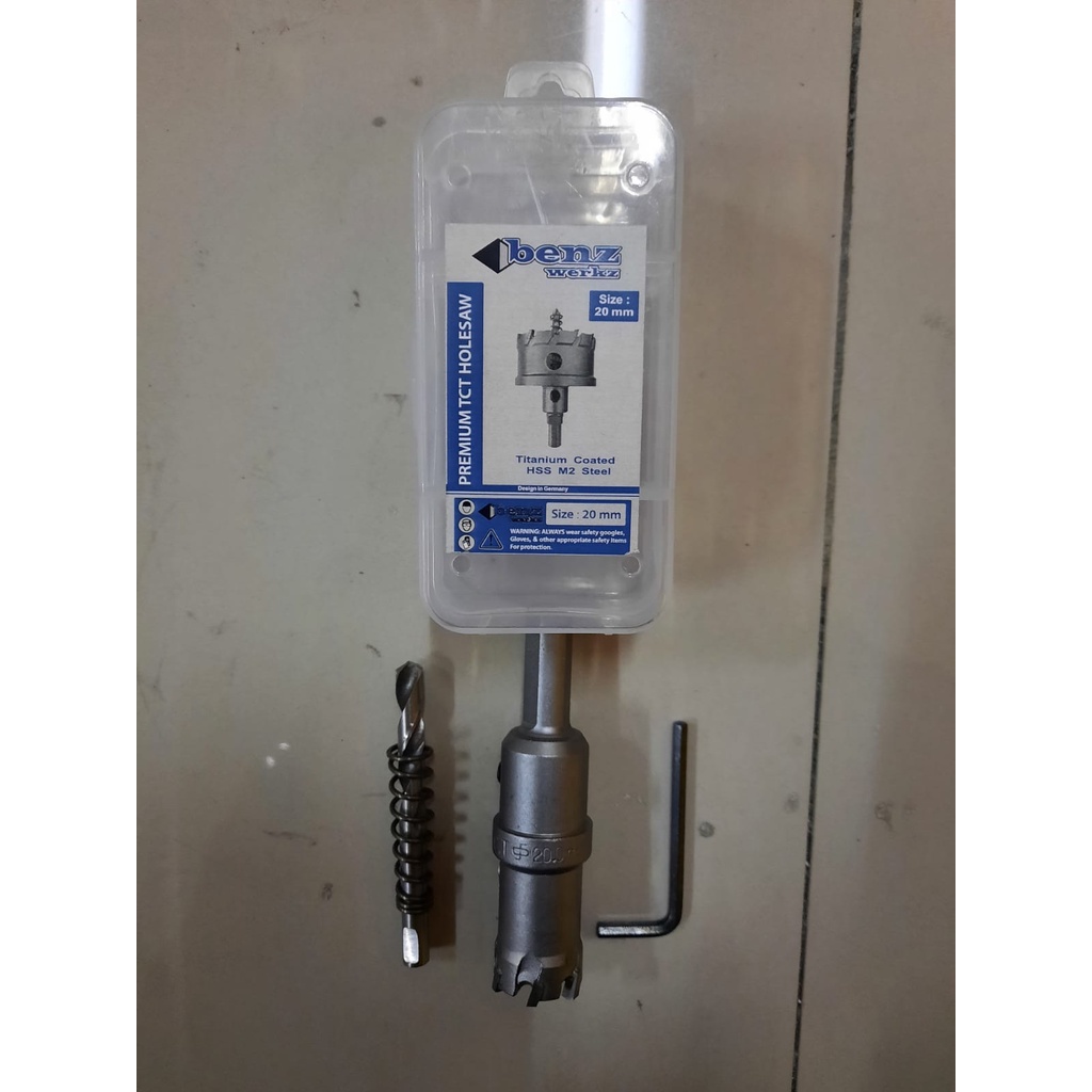 Hole Saw TCT BENZ WERKZ HoleSaw Carbide TCT untuk Stailess baja Pembolong Besi - 20mm