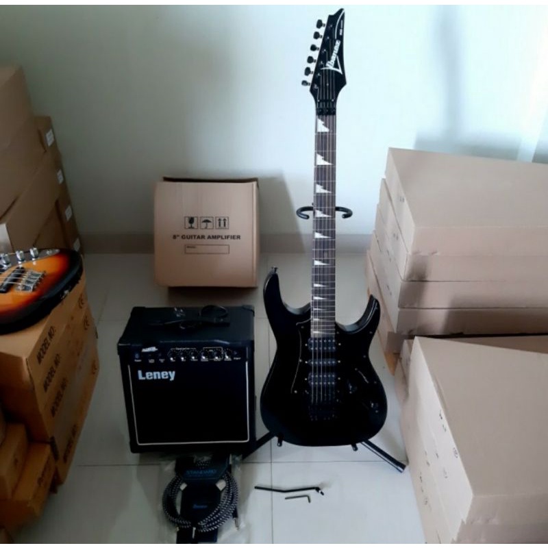 Gitar ibanez RG-350 black plus ampli dan kabel jack siap pakai