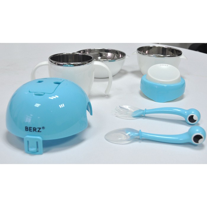 BERZ BZ8602 - Crab dinnerware set / perlengkapan Makan Bayi