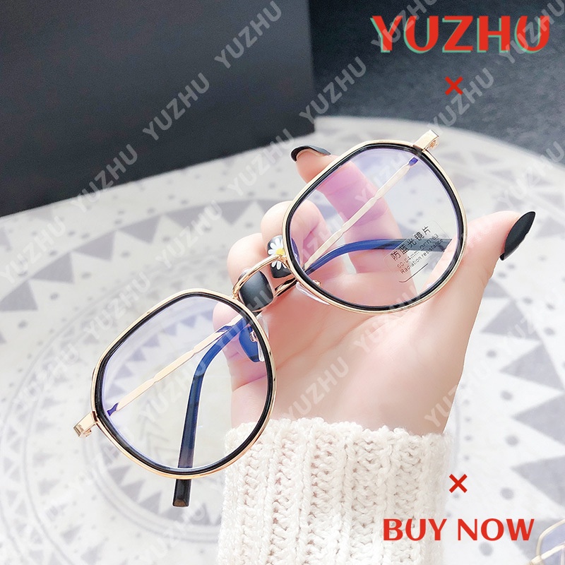 （YUZHU）COD Frame Kacamata Anti Radiasi Wanita Korean Fashion Kacamata Bulat Eyeglasses