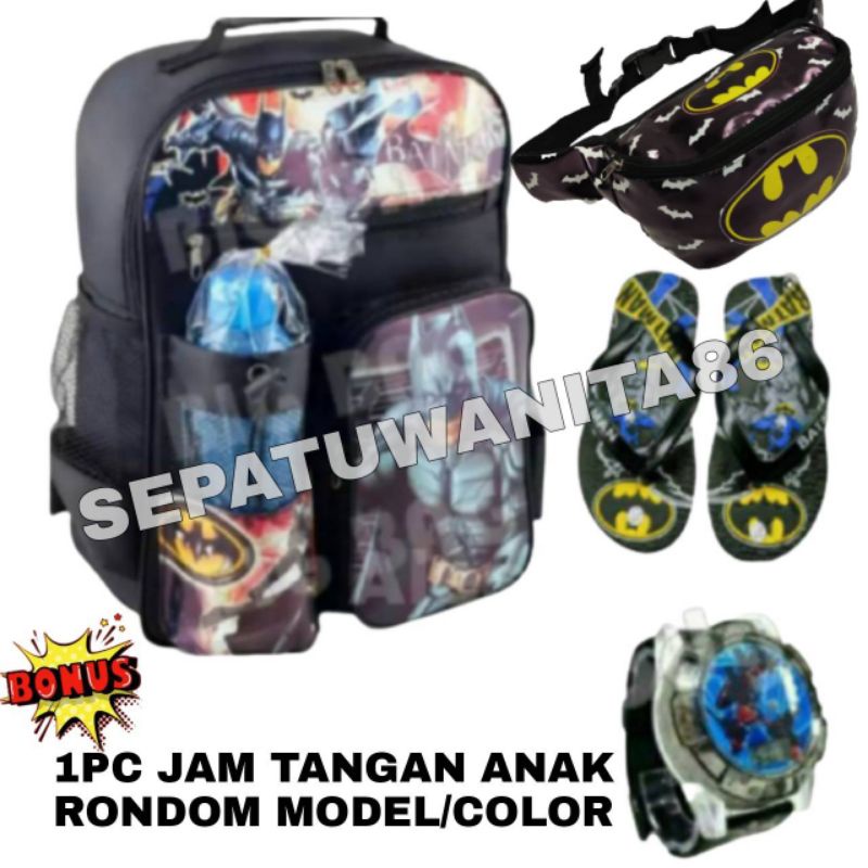 TAS RANSEL BATMEAN/TAS BATMEAN/TAS SEKOLAH/TAS KARAKTER/TAS ANAK LAKI LAKI