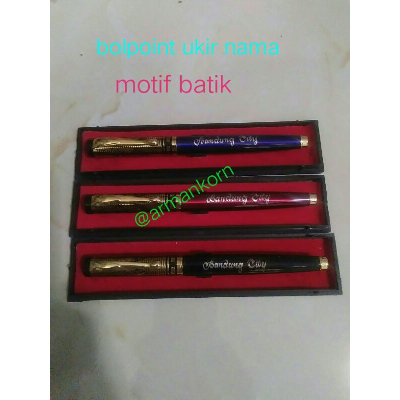 

pen metal"motif batik" langsung bisa di ukir nama , no min order