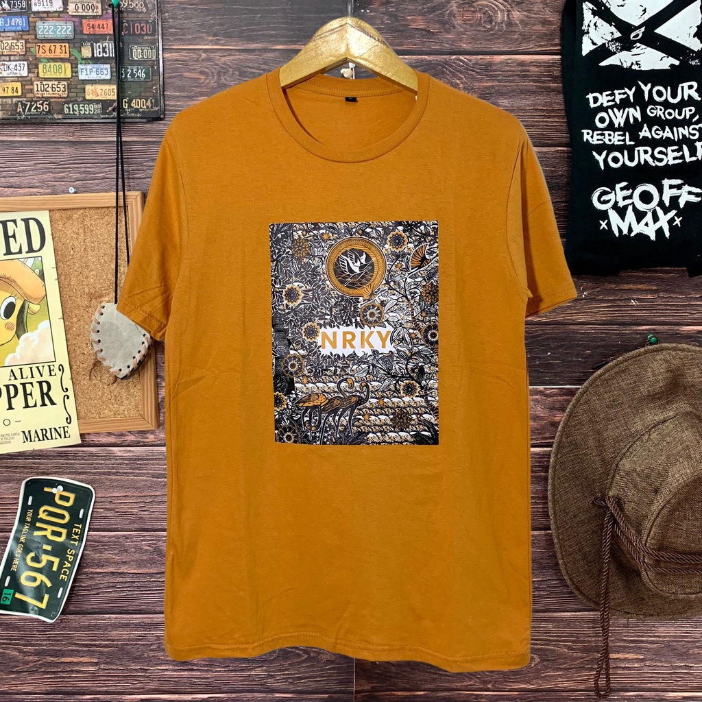 kaos distro pria NRKY BATIK ready size M L XL baju kaos cowok atasan pria
