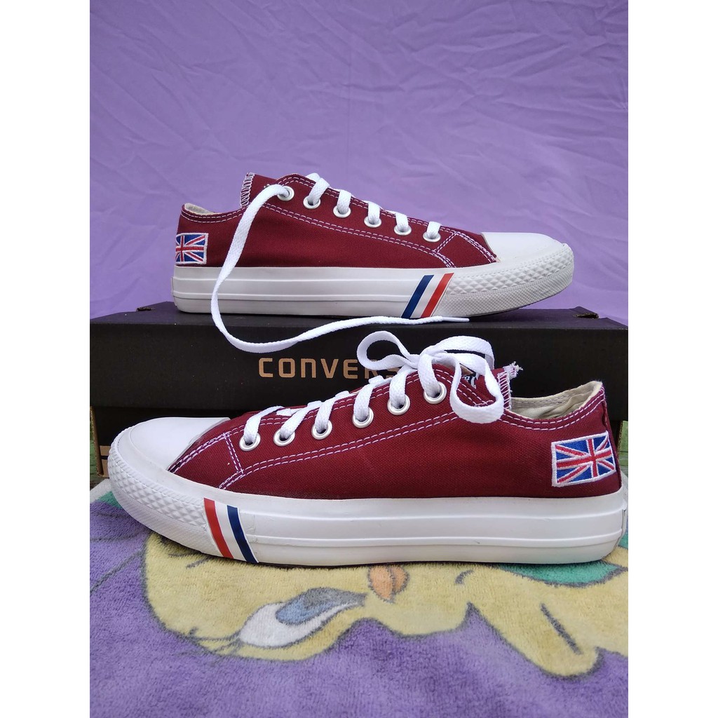 SEPATU CONVERSE ALL STAR PRIA WANITA MOTIF BENDERA INGGRIS MERAH