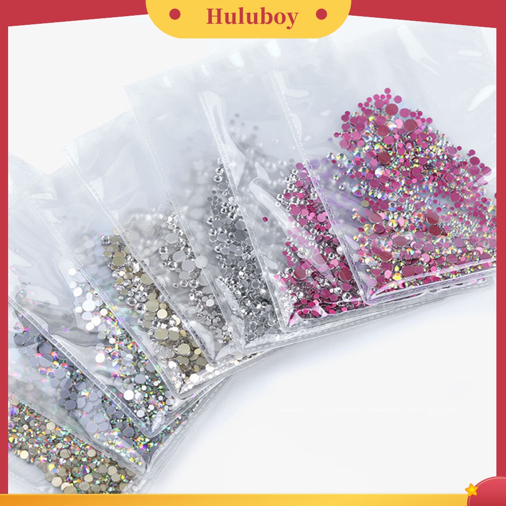 Huluboy Huluboy♡ 1440pcs Manik-Manik Berlian Imitasi Glitter 3D Untuk Dekorasi Manicure