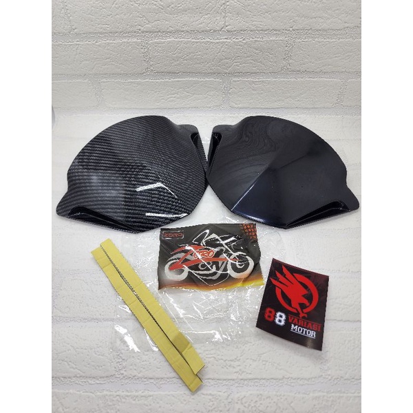 Visor Hitam Beat Karbu - Windshield Honda Beat Old Plus Double Tip Untuk Pemasangan