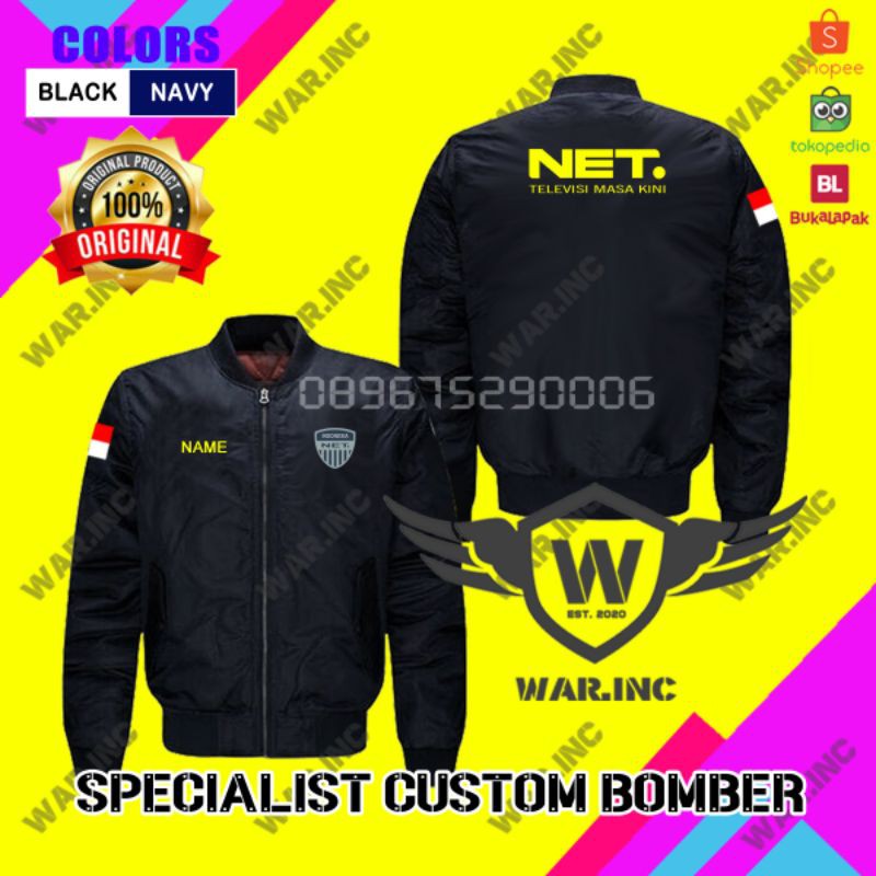 JAKET BOMBER NET TV