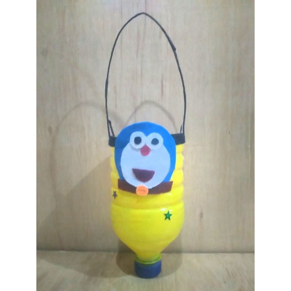 Pot Plastik Gantung Karakter/Kerajinan Botol Bekas/Prakarya