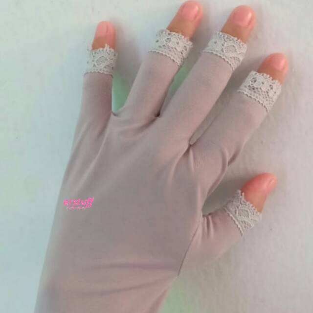 SARUNG TANGAN MUSLIMAH /Gloves TOUCHSCREEN / RENDA 5 JARI