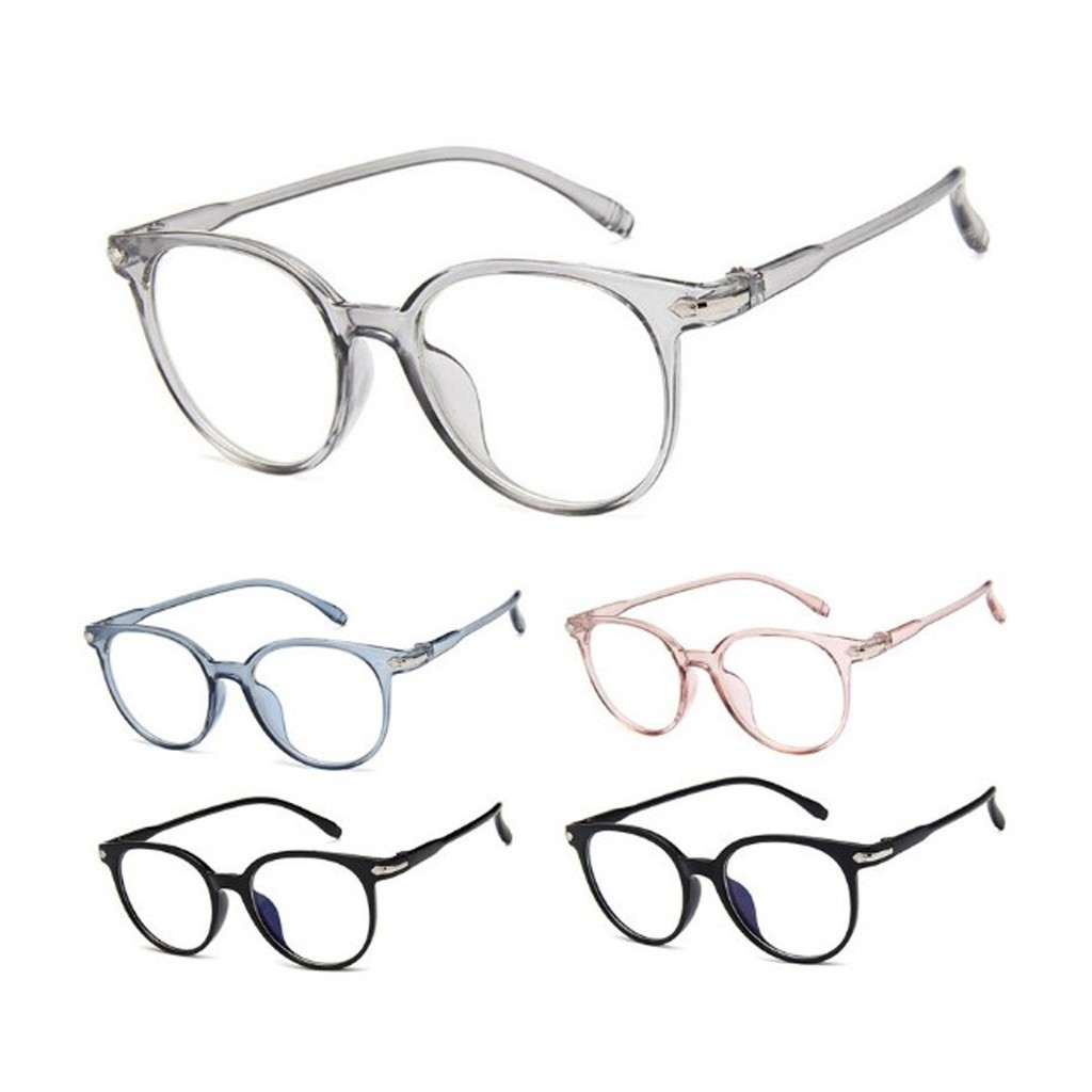  Kacamata Wanita Pria Frame Sunglasses Anti Radiasi Lensa 