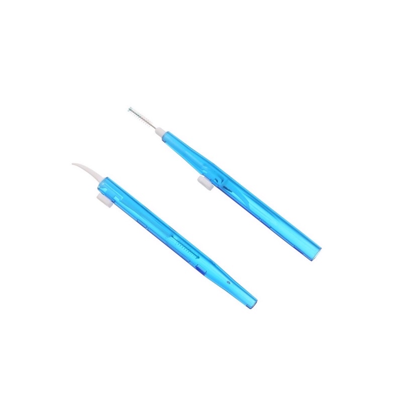 Interdental brush + tusuk gigi plastik double-ended design sikat sela celah gigi ortho behel