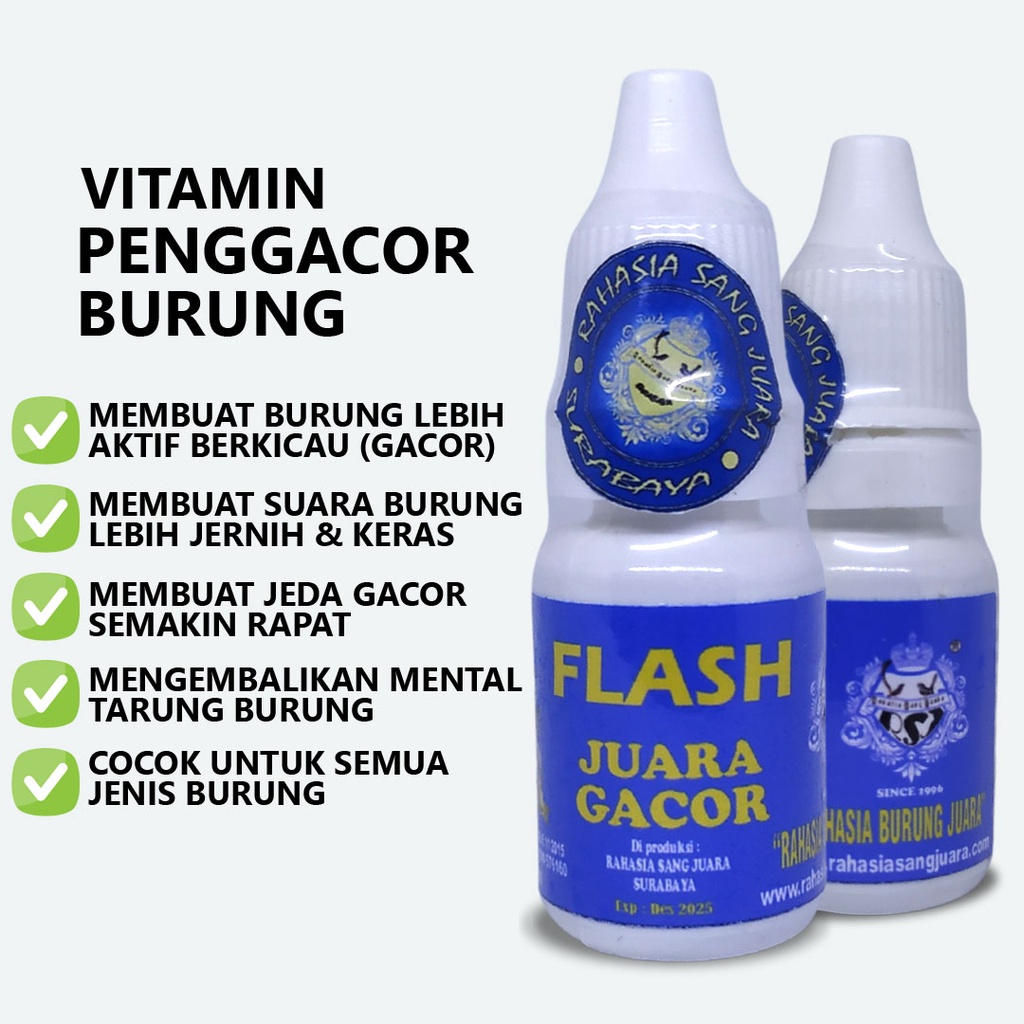 VIT CRYSTAL JUARA GACOR VITAMIN BURUNG GACOR BERKICAU MURAI BATU LOVEBIRD KACER PLECI CUCAK IJO
