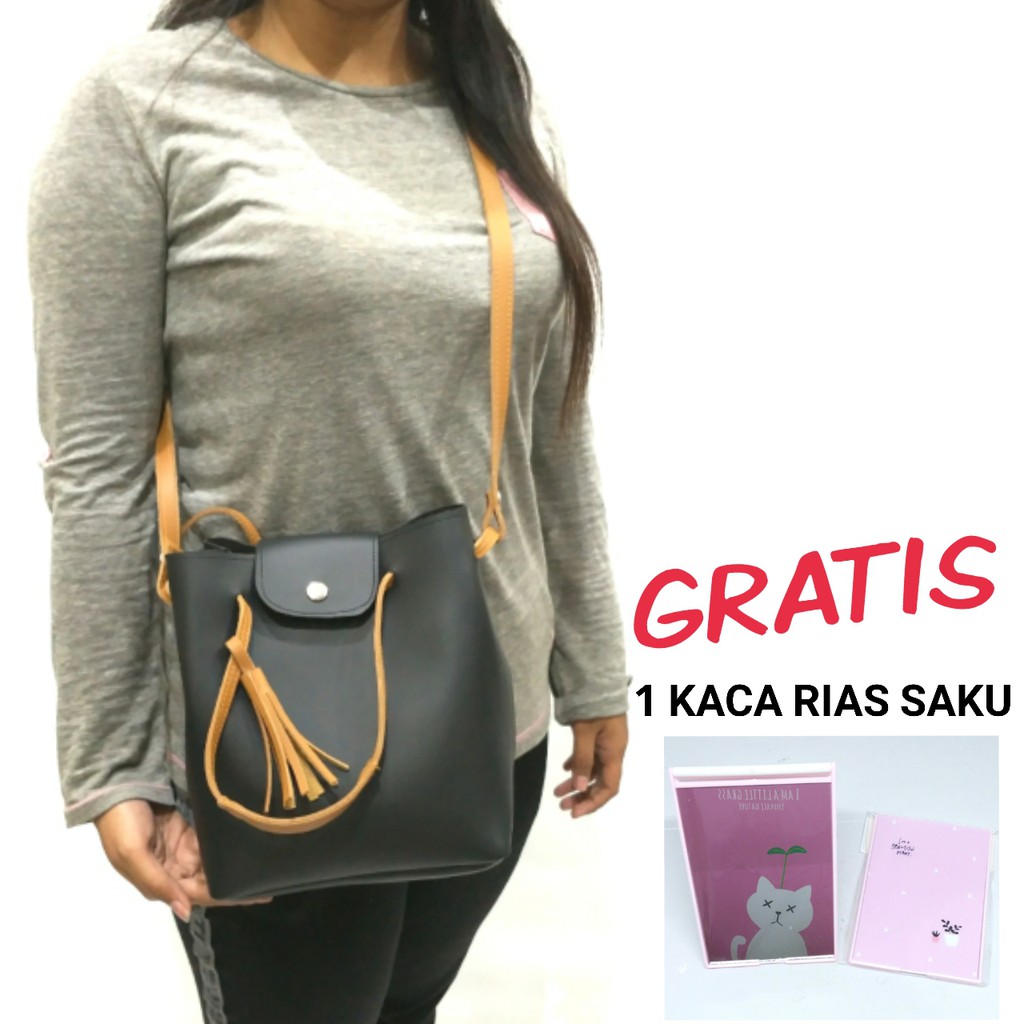 Jual Murah Tas Wanita Serut GRATIS Cermin Rias