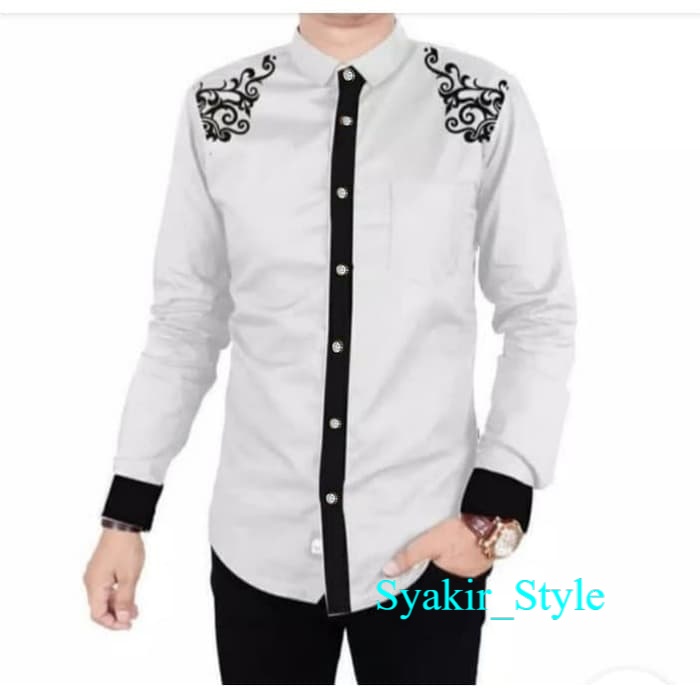 KOKO IRFAN WHITE SC-Baju koko pria katun white