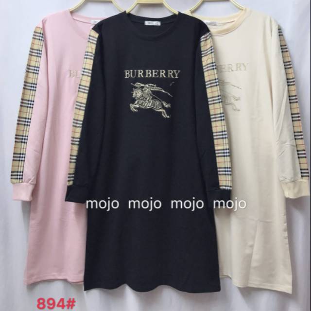 Tunik burberry bordir brand mojo matt kaos import adem ld 110 pb 92 BISA COD / BAYAR DI TEMPAT
