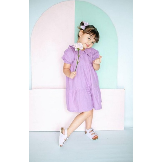 Dress Anak SMILEE Linen Salsabila Size 1-5Thn / Dress anak perempuan Lucu CBKS S23