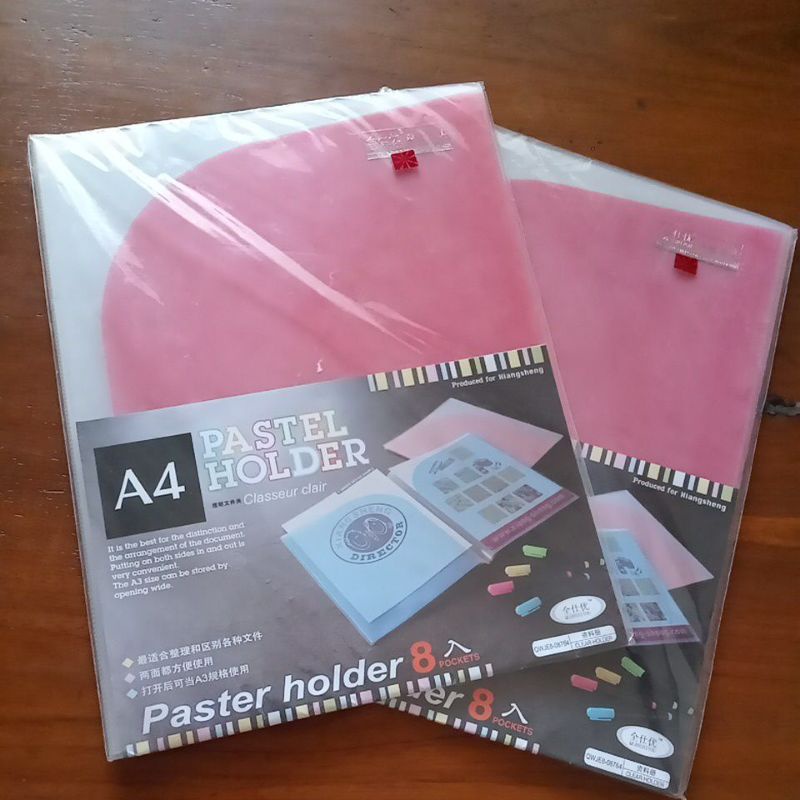

clear holder A4 pastel holder 8 pockets