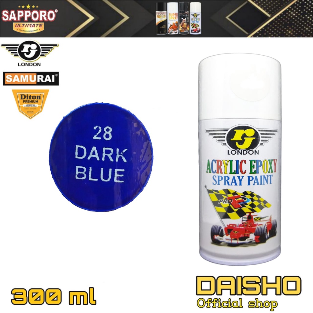 300cc RJ LONDON DARK BLUE BIRU DONGKER TUA CAT SEMPROT SPAY PAINT PILOK PILOX