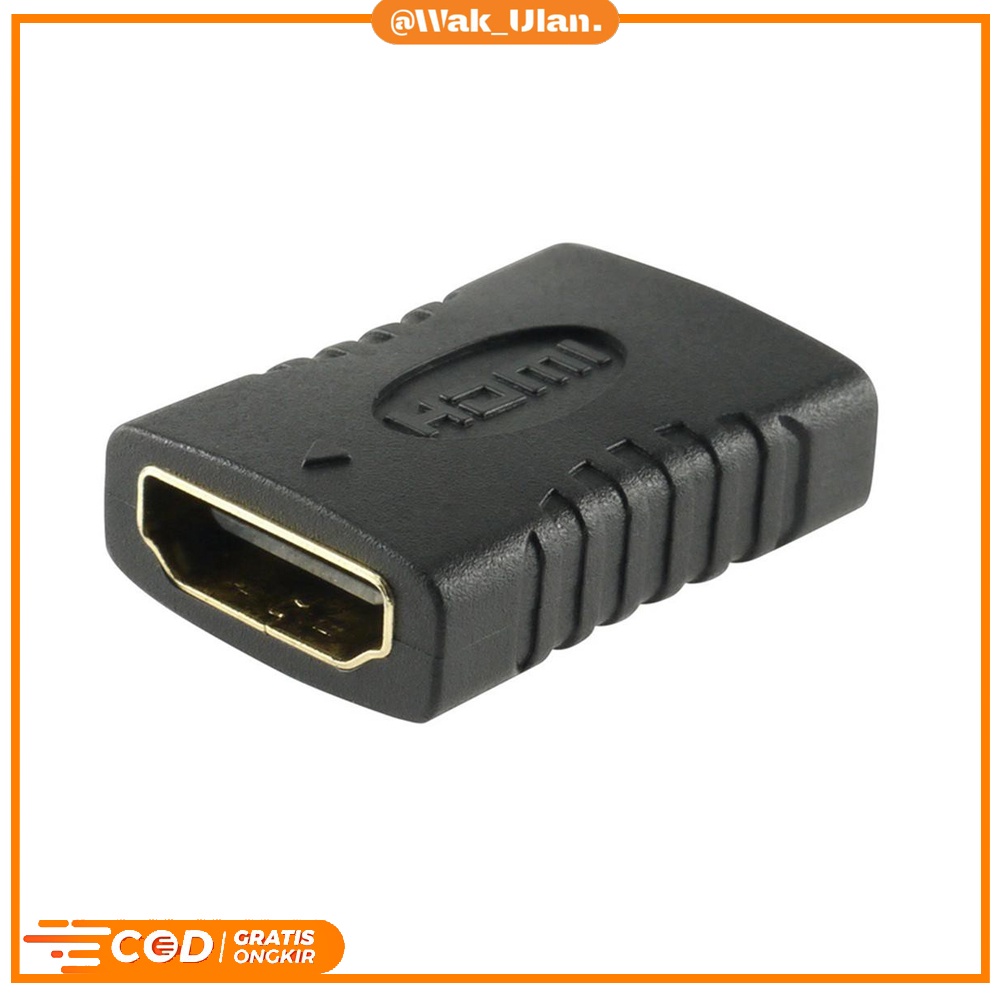 Connector Conector Konektor Converter Port extension perpanjang Hdmi Female To Female pc tv laptop