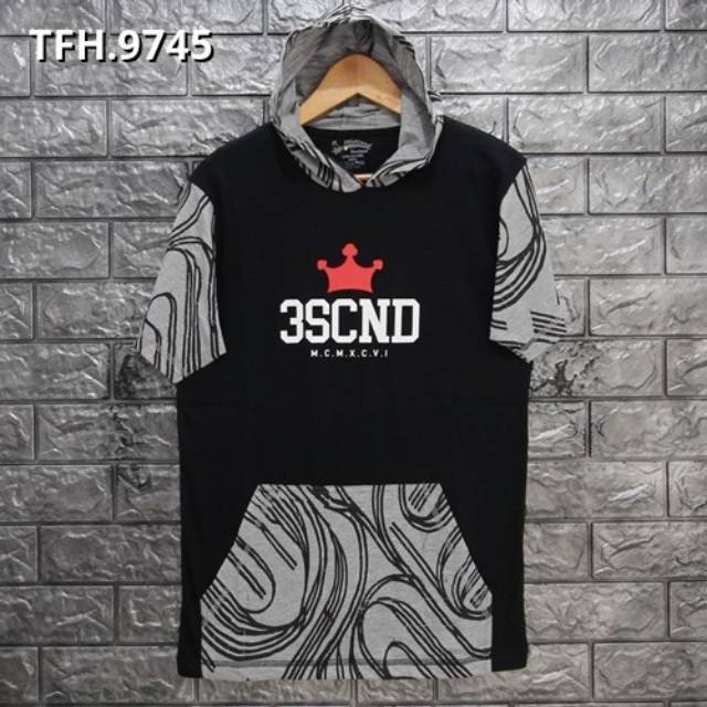 3SECOND Kaos Hoodie Distro Pria Surfing Fullprint Premium Lengan Pendek