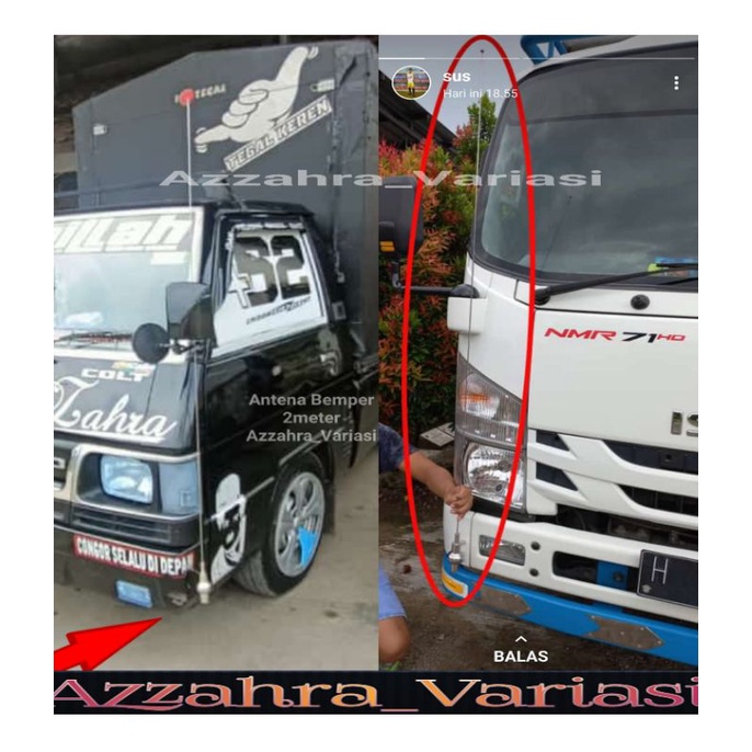 ANTENA TOPPERS 2 METER DLL / ANTENA VARIASI MOBIL, TRUCK, PICKUP, L300, GRENMAX DLL STAINLESS (PANJA